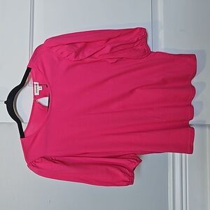 Pink Puff Sleeve Cotton Top